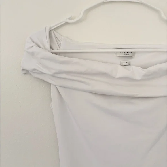 Aritzia White Original Contour Ravish Double Lined Off The Shoulder Dress Medium - Picture 7 of 13